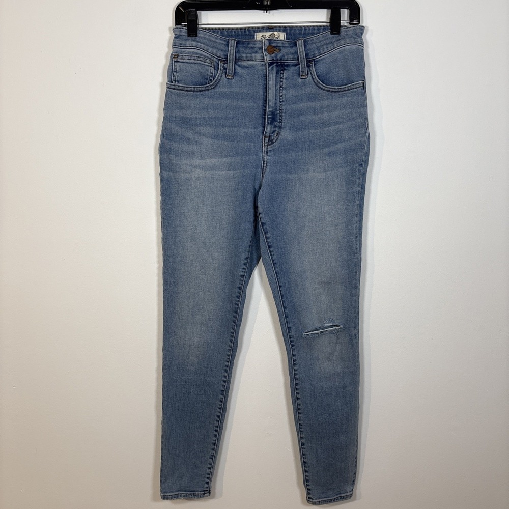 Madewell Curvy Roadtripper High Waist Skinny Jeans Light Wash Blue 28 Stretch - Picture 9 of 9